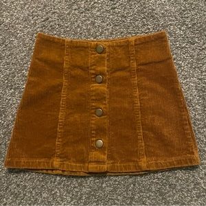 Rylee+ Cru Corduroy Mini Skirt- Cinnamon